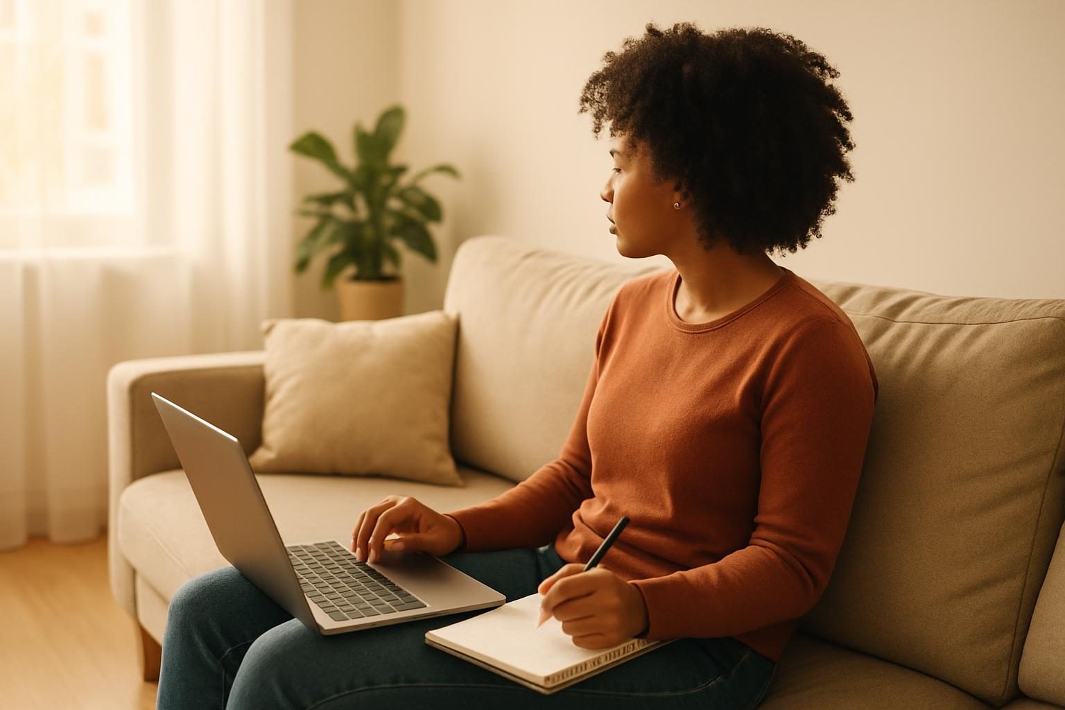 Renter at home comparing quotes to learn how much is renters insurance costs
